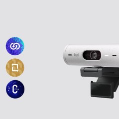 Logitech BRIO 500 1920 x 1080 Webcam - Crystal Clear Video Quality & Advanced Features for Professional Streaming